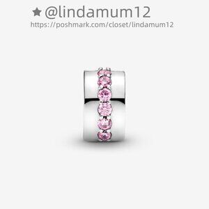 Pandora Pink Sparkling Row Clip Charm